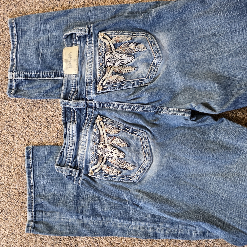 Embroidered Blue Jeans